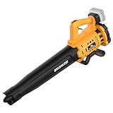 Cordless Leaf Blower for De-Walt 20V Max Battery, 480 CFM Electric Blower with Brushless Motor, Lockable to Maintain Speeds up to 130MPH, Handheld Blower for Snow Blowing, Lawn Care, Yard(No Battery)