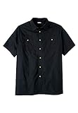 KingSize Men's Big & Tall Short-Sleeve Pocket Sport Shirt - 3XL, Black