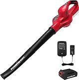 PowerSmart 20V Cordless Leaf Blower with 2.0Ah Battery and Charger, Lightweight Small Leaf Blower for Gutter