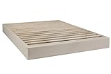 PlushBeds Orthopedic Foundation 5.5' Low Profile| Sturdy Spruce Wood Frame |Wrapped in GOTS Certified Organic Cotton fabric | Heat Treated | Greater Breathability & Durability| King