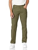 Amazon Essentials Men's Straight-Fit 5-Pocket Stretch Twill Pant, Olive, 32W x 30L