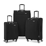 Samsonite Saire LTE Softside Expandable Luggage with Spinners | Black | 3PC (CO/MED/LG)