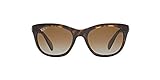 Ray-Ban Women's RB4216 Square Sunglasses, Light Havana/Polarized Brown Gradient, 56 mm