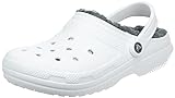 Crocs Classic Lined Clog White/Grey Men's 11, Medium