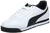 PUMA Mens Roma Sneaker, Basic white-black, 10