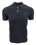 Express Mens Modern Fit Pique Polo Shirt (X-Large, Black X)
