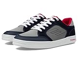 Emerica Men's Heritic Skate Shoe, Navy/Grey/Red, 10.5