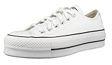 Converse Women's Chuck Taylor All Star Lift Clean Sneaker, White/Black/White, 7.5 M US