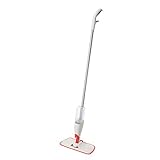 OXO Good Grips Microfiber Spray Mop with Slide-Out Scrubber,Red/White