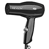 REVLON Essentials Compact Hair Dryer, Travel-Ready Blow Dryer | 1875 Watts Lightweight Design, Salon-Style Results (Black)