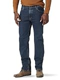 Wrangler Authentics Men's Regular Fit Comfort Flex Waist Jean, Dark Stonewash, 36W x 30L