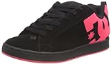 DC womens Court Graffik Skate Shoe, Black/Hot Pink, 10 US
