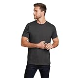 Eddie Bauer Men's Legend Wash 100% Cotton Short-Sleeve Classic T-Shirt, Dk Charcoal Htr, Large