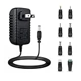 5V 2A Power Adapter, Dc 5V Power Cord with 8 Selectable Plug, Universal Power Adapter for Led Power Supply, CCTV Camera, BT Speaker, GPS, Webcam, Router - 2000mA Max