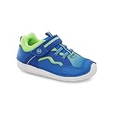 Stride Rite Boy's Soft Motion Kylo Athletic Sneaker, Blue/Lime, 5 toddler