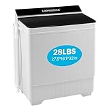28Lbs Portable Washing Machine, Twin Tub Washing Machine Laundry Compact Washer spinner Combo with Drain Pump and Spin Cycle, 18Lbs Washer and 10Lbs Spinner dryer for Apartments RVs and Dorms