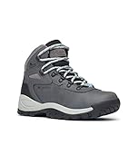 Columbia womens Newton Ridge Plus Waterproof Hiking Boot, Quarry/Cool Wave, 8 Wide US