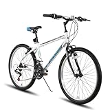 HH HILAND 24 26 inch Mountain Bike for Men Women, 21 Speeds High-Carbon Steel Frame, Sport Cycling MTB Bicycle for Adult