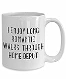 BUDELIAO I Enjoy Long Romantic Walks Through Home Depot Funny Woodworking Mug Gifts - 11oz