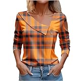 LRMQS Spring Tops for Women 2024 Trendy Casual Long Sleeve Asymmetric V Neck Button Blouses Dressy Woman Shirts Clothing Womens Spring Tops Petite peime March Sale Amazon outlets Store
