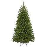 National Tree Company Artificial Full Christmas Tree, Green, North Valley Spruce, Includes Stand, 7.5 Feet