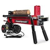 PowerSmart 6.5-Ton Electric Log Splitter - Efficient Wood Splitter with 3500 Motor Speed, 15 Amp, Horizontal Full Beam Design and Steel Wedge for Firewood & Kindling Cutting