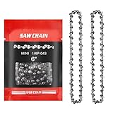 Vastar 2PCS 6 Inch Mini Chainsaw Chain Replacement, Sawing Chains for Cordless Electric Portable Chainsaw, Carbon Steel Saw Chains for Pruning Shears