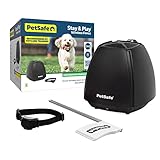 PetSafe Stay & Play Wireless Pet Fence & Replaceable Battery Collar - Circular Boundary Secures up to 3/4 Acre Yard, No-Dig, America's Safest Wireless Fence from Parent Company INVISIBLE FENCE Brand