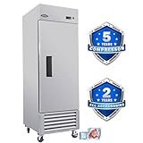ORIKOOL 27'W Commercial Freezer Upright, -10℉ ~ 10℉ Stainless Steel Reach-in Freezer, 3 Adjustable Shelves, LED Lighting, 23 Cu.ft