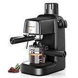 KEENSTAR Coffee Machine, 3.5 Bar Espresso Cappuccino Machine, 800W with Milk Frother - 4 Cup Portable Coffee Maker for Latte, Cappuccino, Gift for Coffee Lover