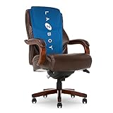 La-Z-Boy Delano Big & Tall Executive Office Chair, High Back Ergonomic Lumbar Support, Bonded Leather, Brown