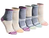 Eddie Bauer Women's Dura Dri Moisture Control Quarter Socks, Oatmeal Assorted (6 Pairs), Medium