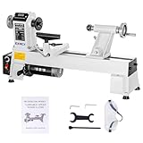 CXRCY 12' x 18' Wood Lathe, Benchtop Wood Lathe Machine 3/4 HP Infinitely Variable Speed 650-3800 RPM with Goggle for Woodworking, Woodturning