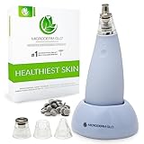 Microderm GLO MINI Diamond Microdermabrasion and Suction Tool - Best Blackhead Remover Pore Vacuum - #1 Advanced Facial Treatment Machine - Anti Aging Wrinkle Care For Collagen Production & Acne Scars