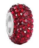 1pc Adabele Real 925 Sterling Silver January Red Birthstone Large Hole Charm Bead Swarovski Crystal fit All Charm Bracelets Necklace Women Girl Birthday Gifts EC684-1