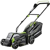 Earthwise 62014 20-Volt 14-Inch Cordless Electric Mower, 4.0Ah Battery & Fast Charger Included