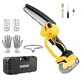 OUGESH Mini Chainsaw Cordless,6 Inch Handheld Chain Saw for Dewalt 20V MAX Battery, Electric Handheld Brushless Pruning Chainsaw, Small Portable Battery Powered Chain Saws for Tree Branches,Courtyard