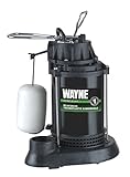 Wayne SPF50 SPF50-1/2 HP Epoxy Coated Steel and Thermoplastic Submersible Sump Pump-Up to 4,300 Gallons Per Hour-Long Lasting and Durable Construction, No Size, Black