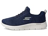 Skechers Men's GOwalk Flex-Athletic Slip-On Casual Walking Shoes with Air Cooled Foam Sneakers, Navy/Blue 2, 10
