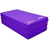 Z-Athletic Folding Panel Mats for Gymnastics, Martial Arts, Tumbling (4ft x 12ft x 2in, Purple)