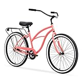 sixthreezero Around The Block Women's Beach Cruiser Bike, Hybrid Bicycle with Rear Rack