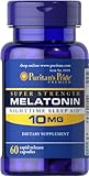 Puritan's Pride Super Strength Melatonin 10mg Rapid Release Capsules, 60-Count