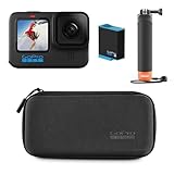 GoPro HERO10 Black Bundle - includes HERO10 Black Camera, The Handler (Floating Hand Grip), Rechargeable Battery, and Carrying Case