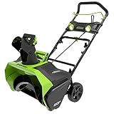 Greenworks 40V (75+ Compatible Tools) 20” Brushless Cordless Snow Blower, Tool Only, Green