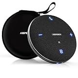 AISPEECH M4 Bluetooth Speakerphone Conference Microphone with AI Noise Reduction Full-Duplex AI Transcription USB Speakerphone 360° Voice Pickup Conference Speaker Home Office for Teams/Zoom, Black