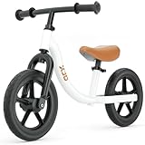 XJD Toddler Balance Bike 2 Year Old, 12 nch No Pedal Bicycle for Girls Boys Ages 18 Months to 5 Years Old Toddler Training Push Bike Adjustable Seat (White)