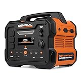 Generac 8025 GB1000 1086Wh Portable Power Station with Lithium-Ion Battery - Clean, Emission-Free Power - Wirless Charging Pad and Compact Design - Camping, RV, Indoor/Outdoor Use - Orange/Black