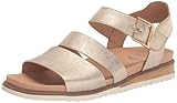 Dr. Scholl's Shoes Women's Island Glow Strappy Flat Sandal,Lt. Gold Metallic Smooth,10