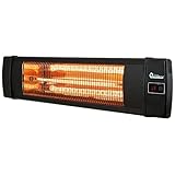 Dr Infrared Heater DR-238 Carbon Infrared Outdoor Heater for Restaurant, Patio, Backyard, Garage, and Decks, Standard, Black