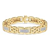 Reeds Men's Yellow Gold Diamond Link Bracelet 3/4ctw